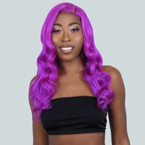 New Purple Lush Front Lace Wig 14” main image 5